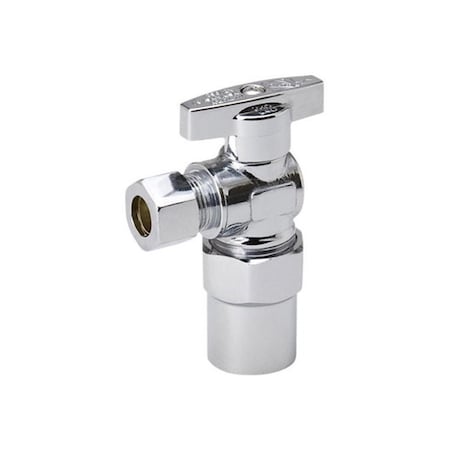 Tinkertools B & K 190-732HC Lead Free Angle Stop Chrome Plated - 0.5 in. CPVC x 0.38 in. OD TI157496